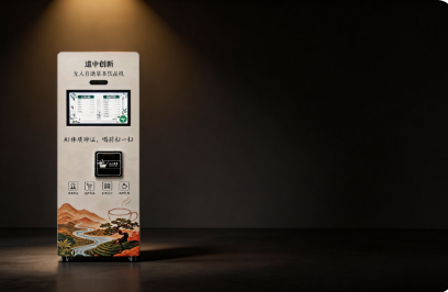 DOZZON 无人饮品终端暗色展厅实拍